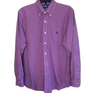 Ralph Lauren purple check button down
